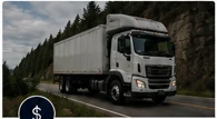 Commercial fleet vehicle on the road
